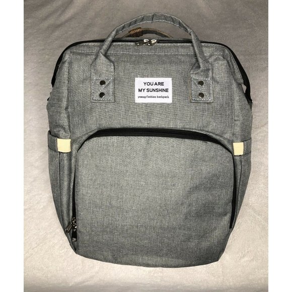 You Are My Sunshine Multifunctional Baby Travel / Diaper Bag - Grey - New - Picture 1 of 10